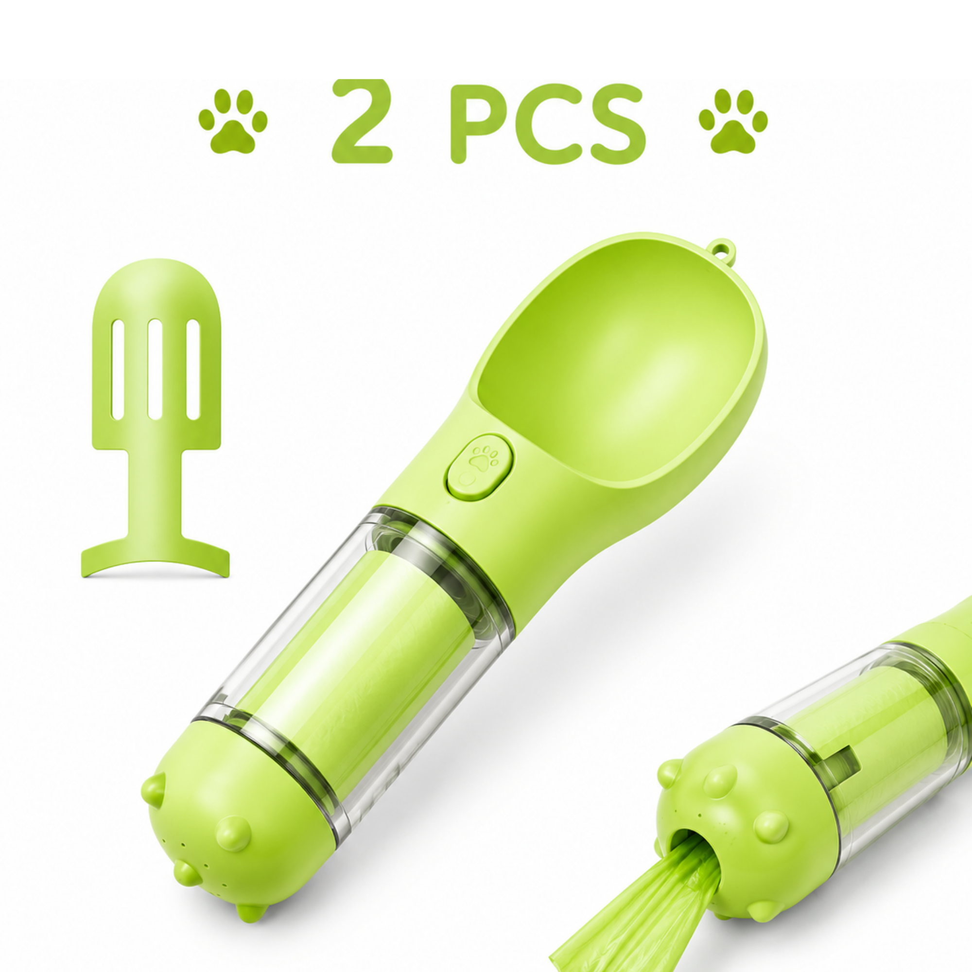 3-in-1 Portable Dog Water Bottle | Travel Bowl & Waste Bag Dispenser