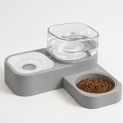 2-in-1 Automatic Water & Food Feeder for Cats and Small Dogs
