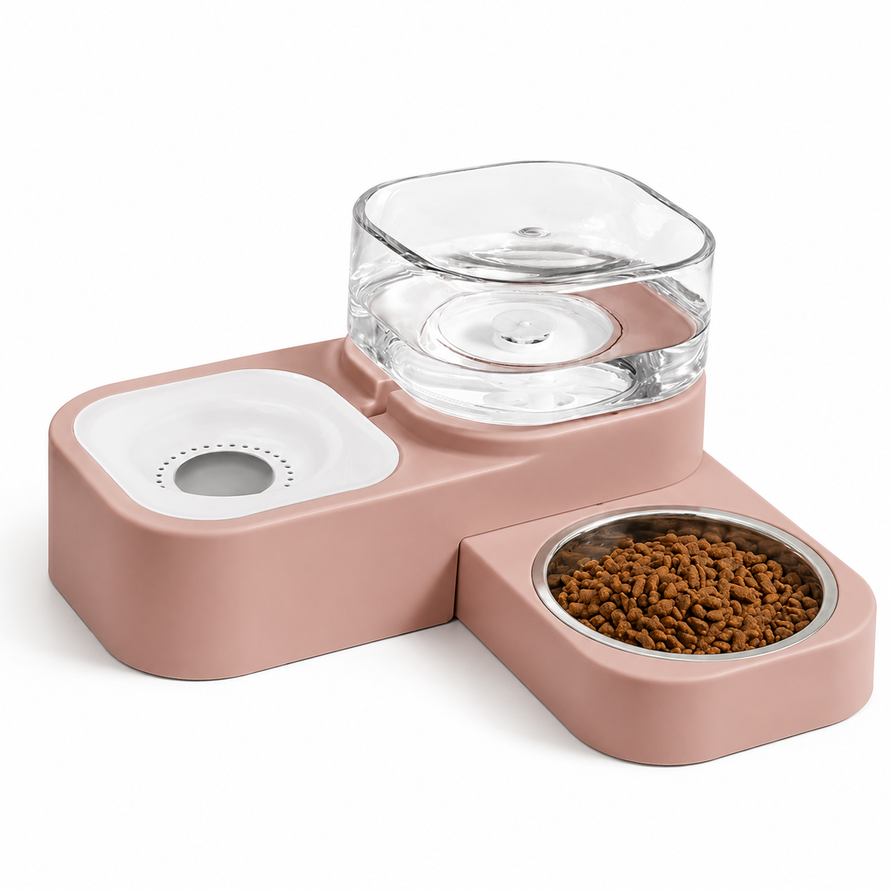 2-in-1 Automatic Water & Food Feeder for Cats and Small Dogs