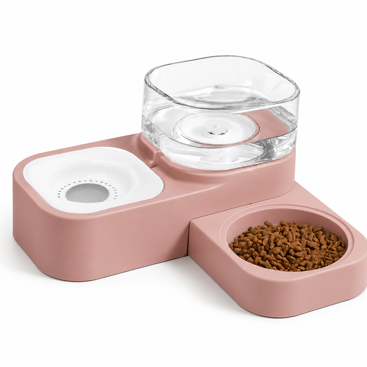 2-in-1 Automatic Water & Food Feeder for Cats and Small Dogs