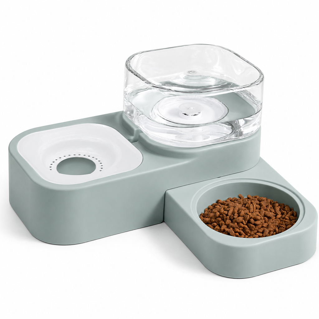2-in-1 Automatic Water & Food Feeder for Cats and Small Dogs