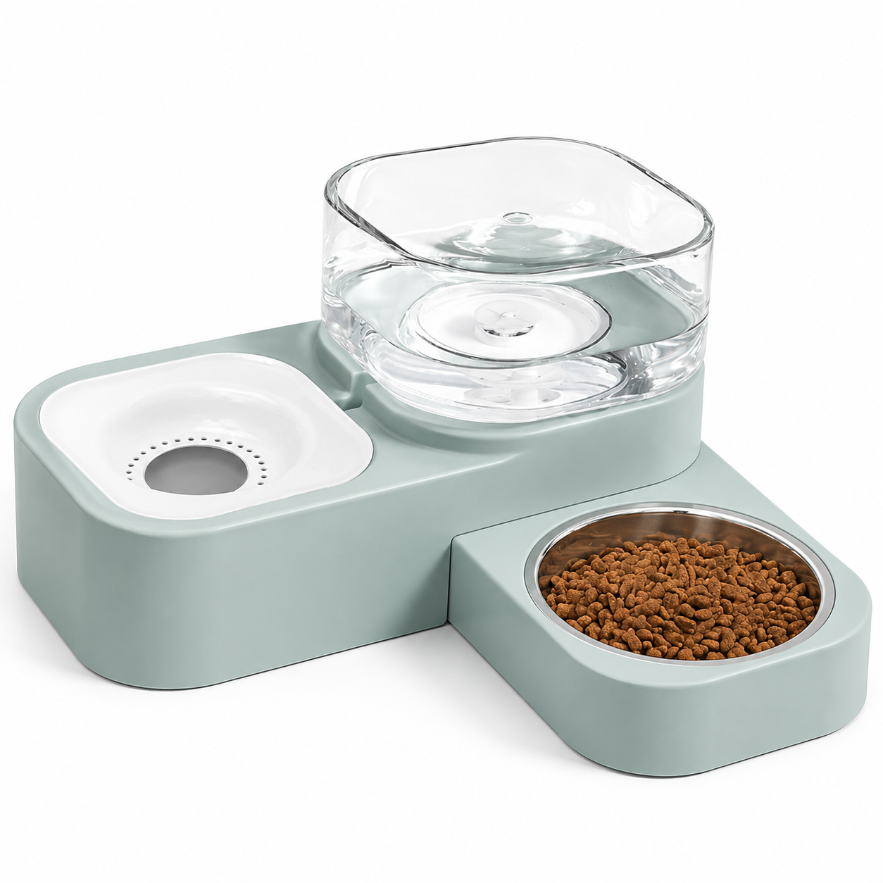 2-in-1 Automatic Water & Food Feeder for Cats and Small Dogs