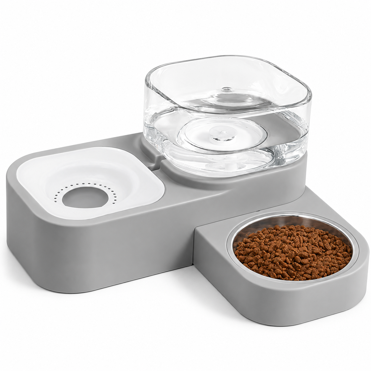 2-in-1 Automatic Water & Food Feeder for Cats and Small Dogs