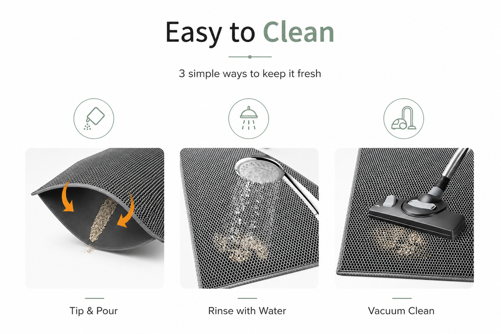 Waterproof Cat Litter Trapping Mat – Honeycomb Design