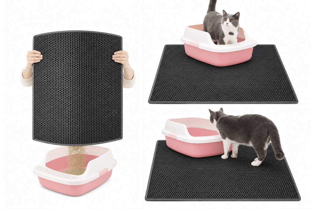 Waterproof Cat Litter Trapping Mat – Honeycomb Design