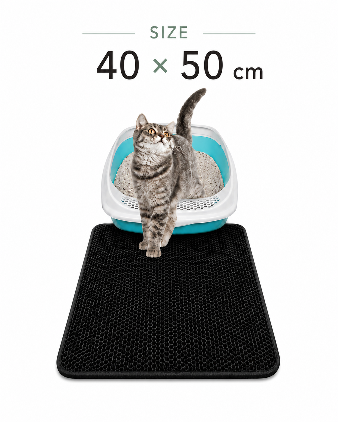 Waterproof Cat Litter Trapping Mat – Honeycomb Design